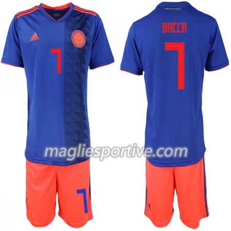 Completo Calcio Colombia Bacca 7 Bambino Divisa Trasferta Mondiali 2018